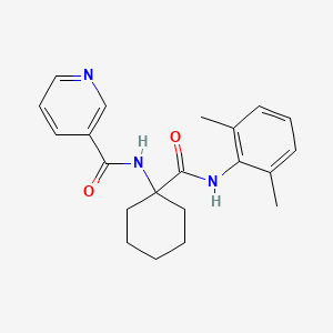 N-{1-[(2,6-dimethylphenyl)carbamoyl]cyclohexyl}pyridine-3-carboxamide