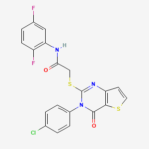2-{[3-(4-chlorophenyl)-4-oxo-3,4-dihydrothieno[3,2-d]pyrimidin-2-yl]sulfanyl}-N-(2,5-difluorophenyl)acetamide