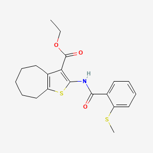ethyl 2-(2-(methylthio)benzamido)-5,6,7,8-tetrahydro-4H-cyclohepta[b]thiophene-3-carboxylate