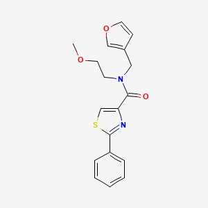 N-(furan-3-ylmethyl)-N-(2-methoxyethyl)-2-phenylthiazole-4-carboxamide