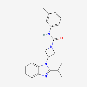 molecular formula C21H24N4O B2660699 N-(3-methylphenyl)-3-[2-(propan-2-yl)-1H-1,3-benzodiazol-1-yl]azetidine-1-carboxamide CAS No. 2415517-30-3