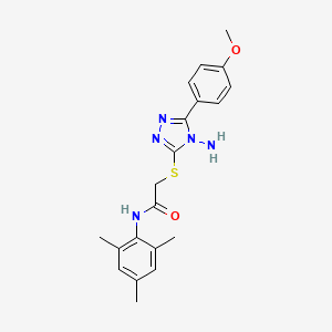 2-((4-amino-5-(4-methoxyphenyl)-4H-1,2,4-triazol-3-yl)thio)-N-mesitylacetamide