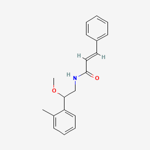 molecular formula C19H21NO2 B2660711 N-(2-methoxy-2-(o-tolyl)ethyl)cinnamamide CAS No. 1798412-01-7