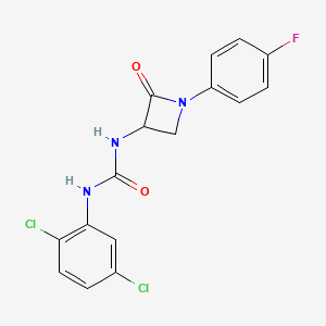 1-(2,5-Dichlorophenyl)-3-[1-(4-fluorophenyl)-2-oxoazetidin-3-yl]urea
