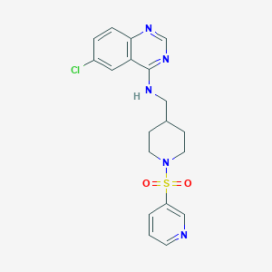 6-Chloro-N-[(1-pyridin-3-ylsulfonylpiperidin-4-yl)methyl]quinazolin-4-amine
