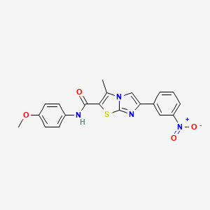 N-(4-methoxyphenyl)-3-methyl-6-(3-nitrophenyl)imidazo[2,1-b][1,3]thiazole-2-carboxamide