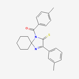1-(4-Methylbenzoyl)-3-(3-methylphenyl)-1,4-diazaspiro[4.5]dec-3-ene-2-thione