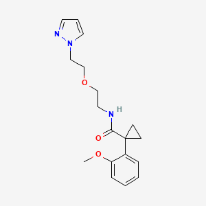 N-(2-(2-(1H-pyrazol-1-yl)ethoxy)ethyl)-1-(2-methoxyphenyl)cyclopropanecarboxamide