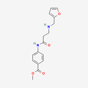 molecular formula C16H18N2O4 B2660741 methyl 4-(3-{[(furan-2-yl)methyl]amino}propanamido)benzoate CAS No. 726159-67-7