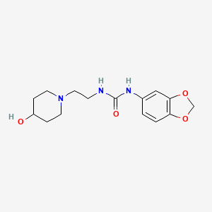 1-(Benzo[d][1,3]dioxol-5-yl)-3-(2-(4-hydroxypiperidin-1-yl)ethyl)urea