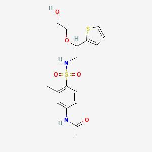N-(4-(N-(2-(2-hydroxyethoxy)-2-(thiophen-2-yl)ethyl)sulfamoyl)-3-methylphenyl)acetamide