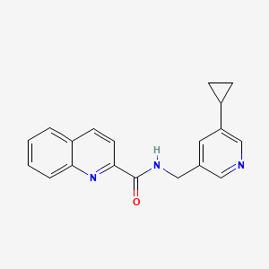 N-((5-cyclopropylpyridin-3-yl)methyl)quinoline-2-carboxamide