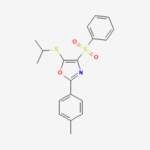 5-(Isopropylthio)-4-(phenylsulfonyl)-2-(p-tolyl)oxazole