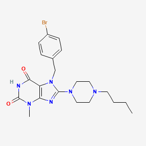 7-(4-bromobenzyl)-8-(4-butylpiperazin-1-yl)-3-methyl-1H-purine-2,6(3H,7H)-dione