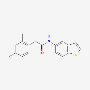 molecular formula C18H17NOS B2660770 N-(1-benzothiophen-5-yl)-2-(2,4-dimethylphenyl)acetamide CAS No. 922622-83-1
