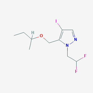 molecular formula C10H15F2IN2O B2660774 5-(sec-butoxymethyl)-1-(2,2-difluoroethyl)-4-iodo-1H-pyrazole CAS No. 1856042-33-5