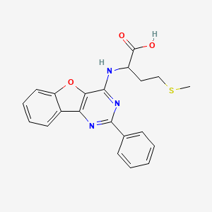 4-(Methylthio)-2-((2-phenylbenzofuro[3,2-d]pyrimidin-4-yl)amino)butanoic acid