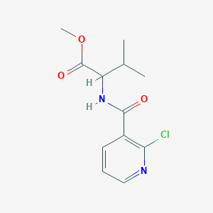 molecular formula C12H15ClN2O3 B2660786 Methyl 2-(2-chloronicotinamido)-3-methylbutanoate CAS No. 376351-17-6
