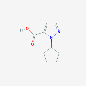molecular formula C9H12N2O2 B2660791 1-cyclopentyl-1H-pyrazole-5-carboxylic acid CAS No. 1006334-24-2