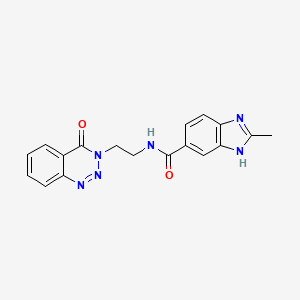 2-methyl-N-(2-(4-oxobenzo[d][1,2,3]triazin-3(4H)-yl)ethyl)-1H-benzo[d]imidazole-6-carboxamide