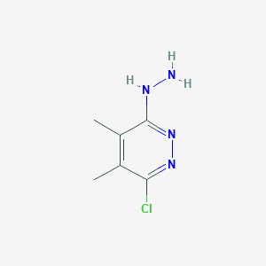 molecular formula C6H9ClN4 B2660808 3-Chloro-6-hydrazinyl-4,5-dimethylpyridazine CAS No. 23130-84-9