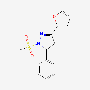 3-(furan-2-yl)-1-(methylsulfonyl)-5-phenyl-4,5-dihydro-1H-pyrazole