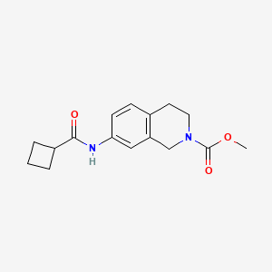 molecular formula C16H20N2O3 B2660816 methyl 7-(cyclobutanecarboxamido)-3,4-dihydroisoquinoline-2(1H)-carboxylate CAS No. 1448048-02-9