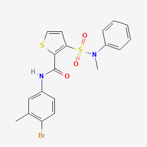 N-(4-bromo-3-methylphenyl)-3-[methyl(phenyl)sulfamoyl]thiophene-2-carboxamide
