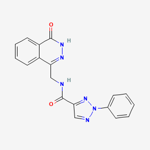 N-[(4-oxo-3H-phthalazin-1-yl)methyl]-2-phenyltriazole-4-carboxamide