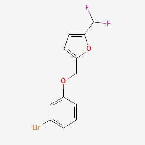 2-[(3-Bromophenoxy)methyl]-5-(difluoromethyl)furan