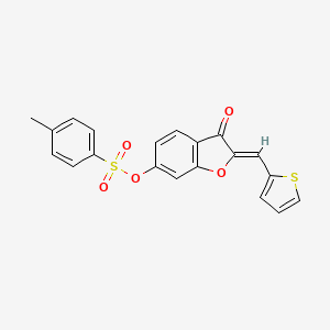 (Z)-3-oxo-2-(thiophen-2-ylmethylene)-2,3-dihydrobenzofuran-6-yl 4-methylbenzenesulfonate