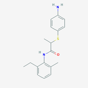 2-[(4-aminophenyl)thio]-N-(2-ethyl-6-methylphenyl)propanamide