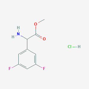 molecular formula C9H10ClF2NO2 B2660847 Methyl 2-amino-2-(3,5-difluorophenyl)acetate hydrochloride CAS No. 2551115-33-2