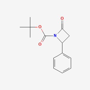 molecular formula C14H17NO3 B2660848 叔丁基-2-氧代-4-苯基氮杂环丁烷-1-羧酸酯 CAS No. 294862-04-7