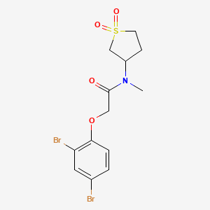 molecular formula C13H15Br2NO4S B2660850 2-(2,4-dibromophenoxy)-N-(1,1-dioxo-1lambda6-thiolan-3-yl)-N-methylacetamide CAS No. 514201-06-0