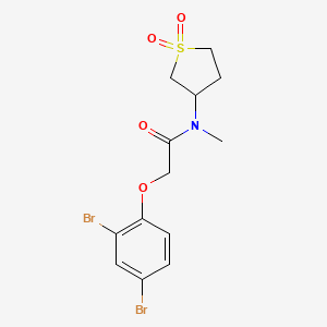 molecular formula C13H15Br2NO4S B2660850 2-(2,4-dibromophenoxy)-N-(1,1-dioxothiolan-3-yl)-N-methylacetamide CAS No. 514201-06-0