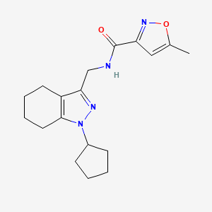 molecular formula C18H24N4O2 B2660851 N-((1-cyclopentyl-4,5,6,7-tetrahydro-1H-indazol-3-yl)methyl)-5-methylisoxazole-3-carboxamide CAS No. 1448036-64-3