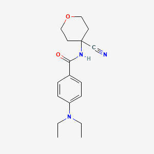 molecular formula C17H23N3O2 B2660853 N-(4-cyanooxan-4-yl)-4-(diethylamino)benzamide CAS No. 1797066-64-8