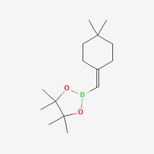 B2660859 2-[(4,4-Dimethylcyclohexylidene)methyl]-4,4,5,5-tetramethyl-1,3,2-dioxaborolane CAS No. 2246885-43-6