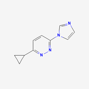 molecular formula C10H10N4 B2660863 3-Cyclopropyl-6-imidazol-1-ylpyridazine CAS No. 2320817-53-4