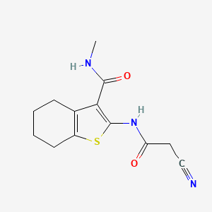 molecular formula C13H15N3O2S B2660864 2-(2-cyanoacetamido)-N-methyl-4,5,6,7-tetrahydrobenzo[b]thiophene-3-carboxamide CAS No. 867137-61-9