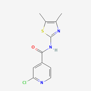 molecular formula C11H10ClN3OS B2660867 2-chloro-N-(4,5-dimethyl-1,3-thiazol-2-yl)pyridine-4-carboxamide CAS No. 1118822-89-1