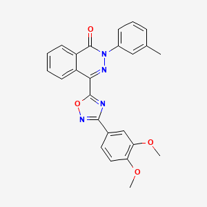 molecular formula C25H20N4O4 B2660869 4-[3-(3,4-dimethoxyphenyl)-1,2,4-oxadiazol-5-yl]-2-(3-methylphenyl)phthalazin-1(2H)-one CAS No. 1207056-09-4