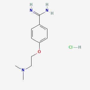 molecular formula C11H18ClN3O B2660875 4-[2-(Dimethylamino)ethoxy]benzene-1-carboximidamide hydrochloride CAS No. 1267462-96-3