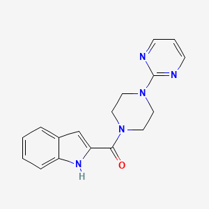 molecular formula C17H17N5O B2660879 1H-indol-2-yl-(4-pyrimidin-2-ylpiperazin-1-yl)methanone CAS No. 1027418-37-6