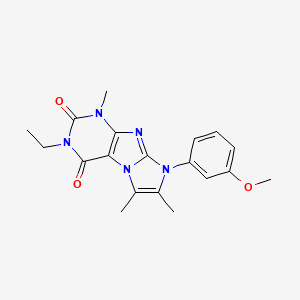 molecular formula C19H21N5O3 B2660882 2-Ethyl-6-(3-methoxyphenyl)-4,7,8-trimethylpurino[7,8-a]imidazole-1,3-dione CAS No. 877644-86-5