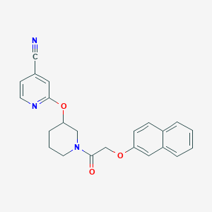 2-((1-(2-(Naphthalen-2-yloxy)acetyl)piperidin-3-yl)oxy)isonicotinonitrile