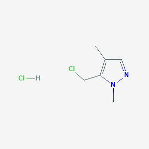 molecular formula C6H10Cl2N2 B2660933 5-(Chloromethyl)-1,4-dimethyl-1H-pyrazole HCl CAS No. 1956335-39-9
