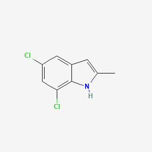molecular formula C9H7Cl2N B2660936 5,7-dichloro-2-methyl-1H-indole CAS No. 432025-20-2
