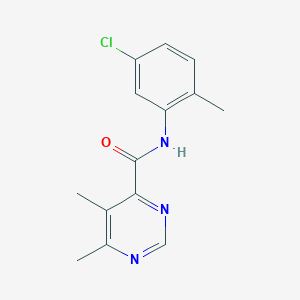 molecular formula C14H14ClN3O B2660937 N-(5-Chloro-2-methylphenyl)-5,6-dimethylpyrimidine-4-carboxamide CAS No. 2380169-08-2